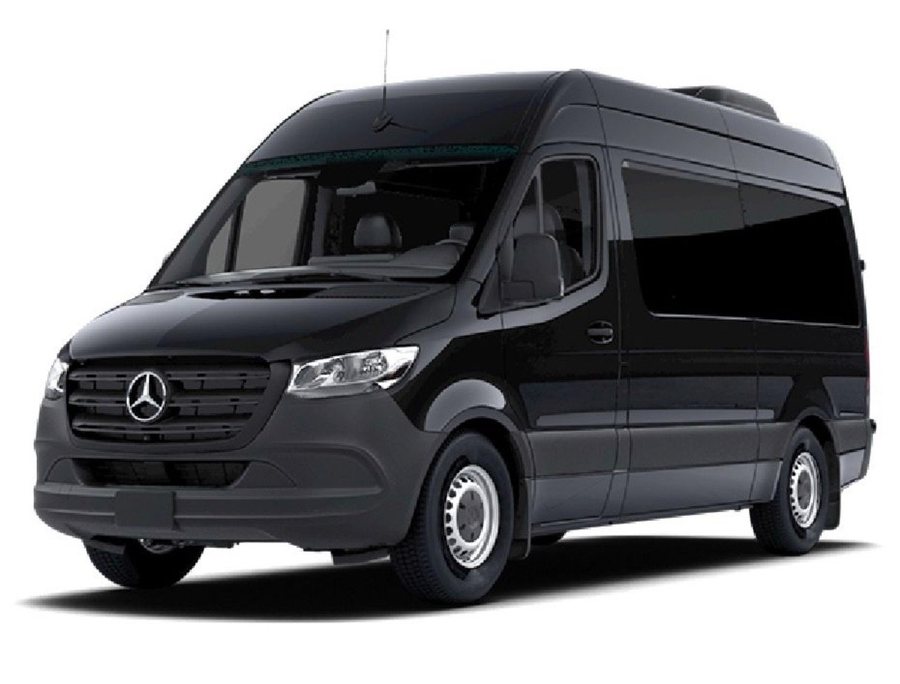 Black Mercedes-Benz Sprinter executive van — Hayatt fleet